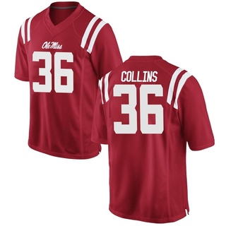 Raymond Collins Game Red Men's Ole Miss Rebels Football Jersey