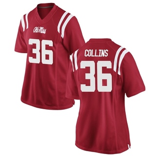 Raymond Collins Game Red Women's Ole Miss Rebels Football Jersey